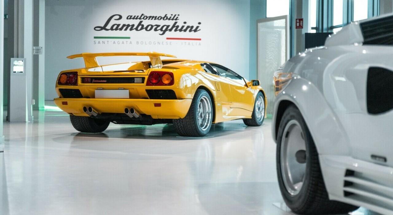 Una delle sale del rinnovato Museo Lamborghini