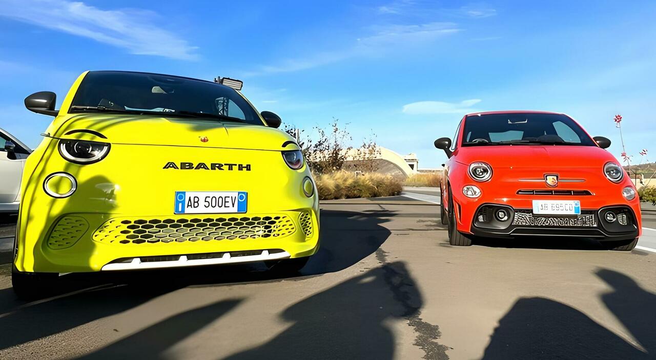 La Abarth 500e e la Fiat 500e