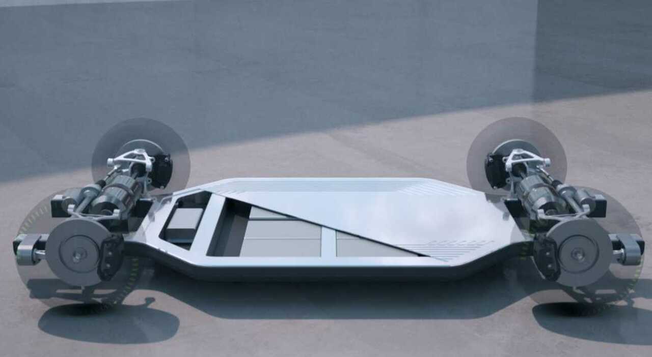 Un prototipo di auto elettrica con batterie allo stato solido